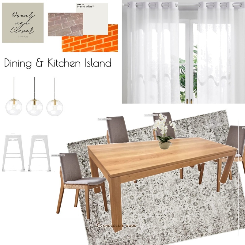 Kimber Project- Dining and Kitchen Island Mood Board by oscarandcloverinteriors on Style Sourcebook