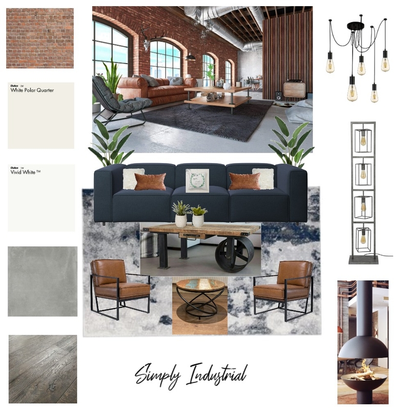 Simply Industrial Mood Board by JDesign on Style Sourcebook