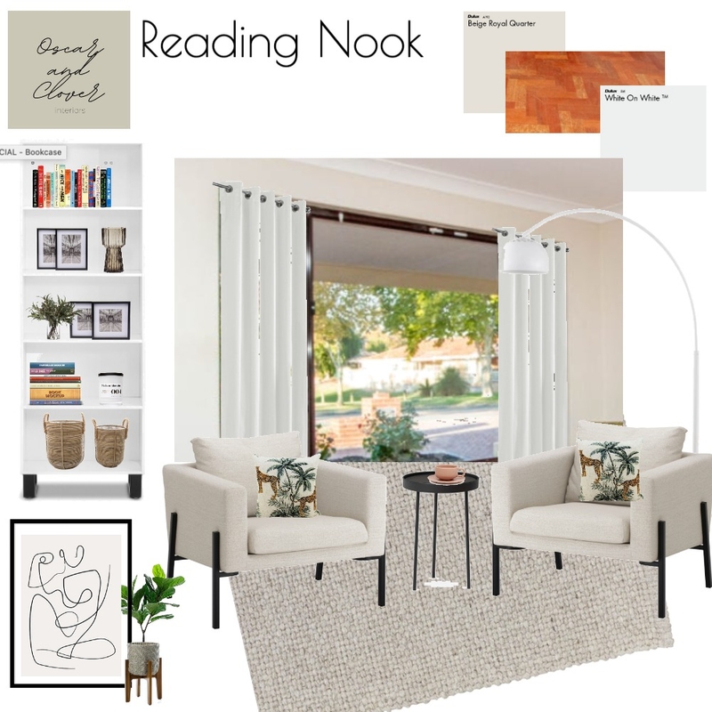 Kimber Project- Reading Nook Mood Board by oscarandcloverinteriors on Style Sourcebook