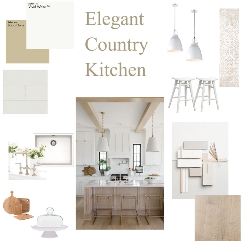 Elegant Country Kitchen Mood Board by harpercoledesign on Style Sourcebook