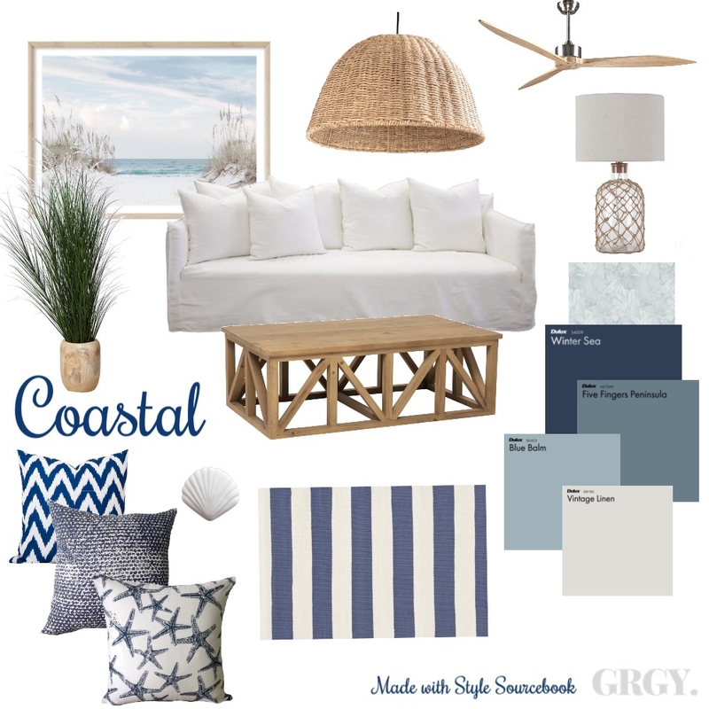 Coastal Mood Board by Studio Gregory on Style Sourcebook