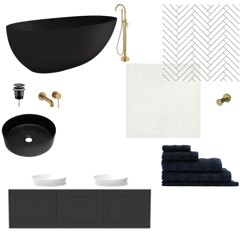 Black bathroom Mood Board by chloemcgrory on Style Sourcebook