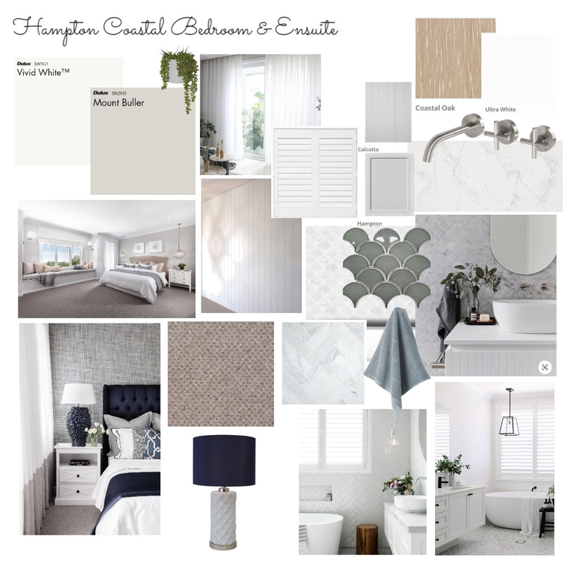 Hampton Coastal bedroom & Ensuite Mood Board by klaudiamj on Style Sourcebook