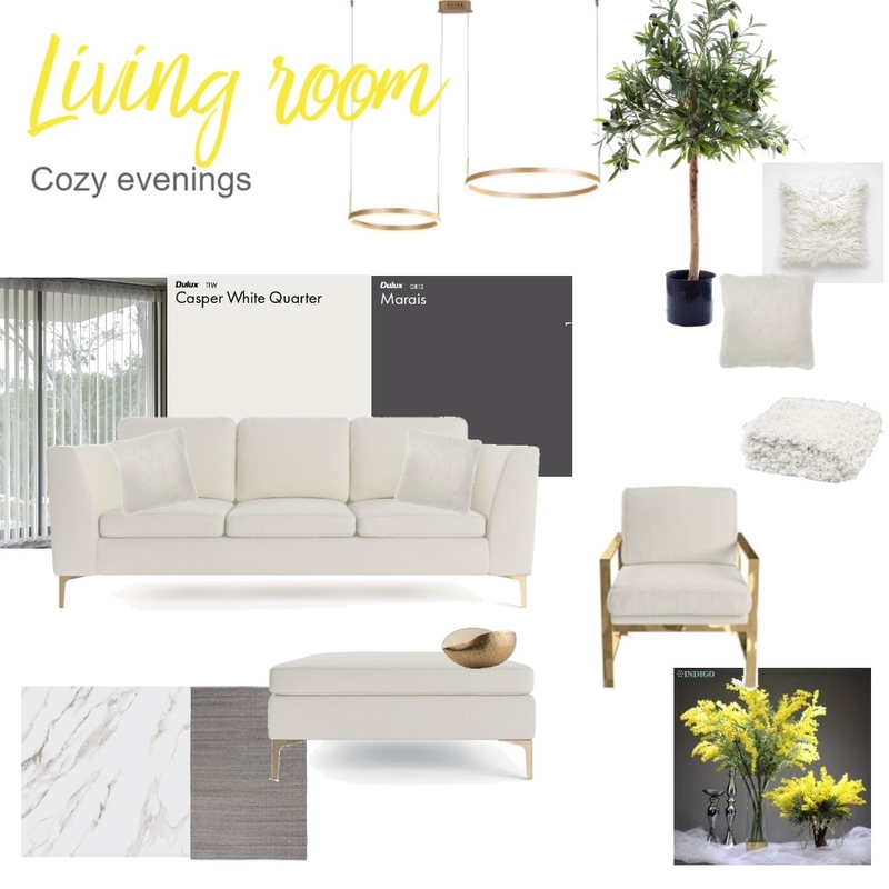 Living room "Cozy evening" Mood Board by Ekaterina Gradiuk on Style Sourcebook