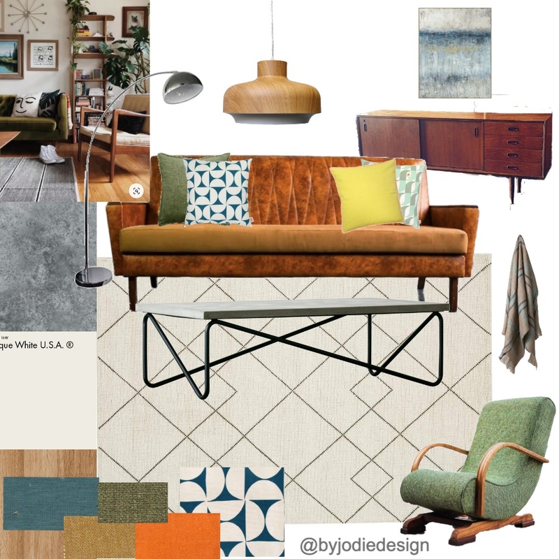 Mid-Century Living Room Mood Board by byjodiedesign on Style Sourcebook