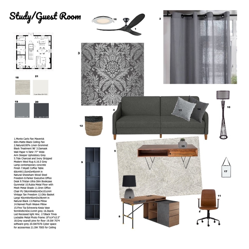STUDY ROOM Mood Board by Mellany Jagt on Style Sourcebook