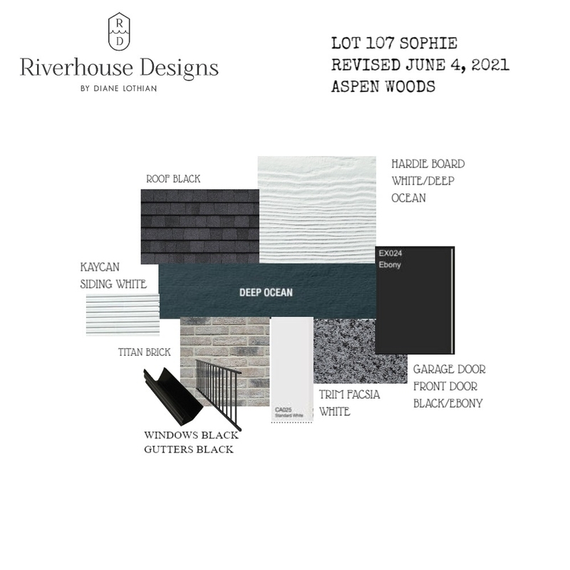 ASPEN WOODS LOT 107 Mood Board by Riverhouse Designs on Style Sourcebook