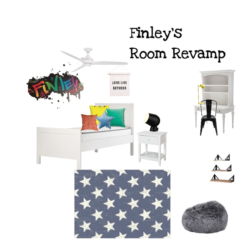 Finley's Room Revamp Mood Board by Stacey Newman Designs on Style Sourcebook