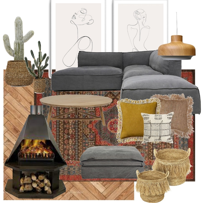 Farmhouse Living room Mood Board by Danelle_kat on Style Sourcebook