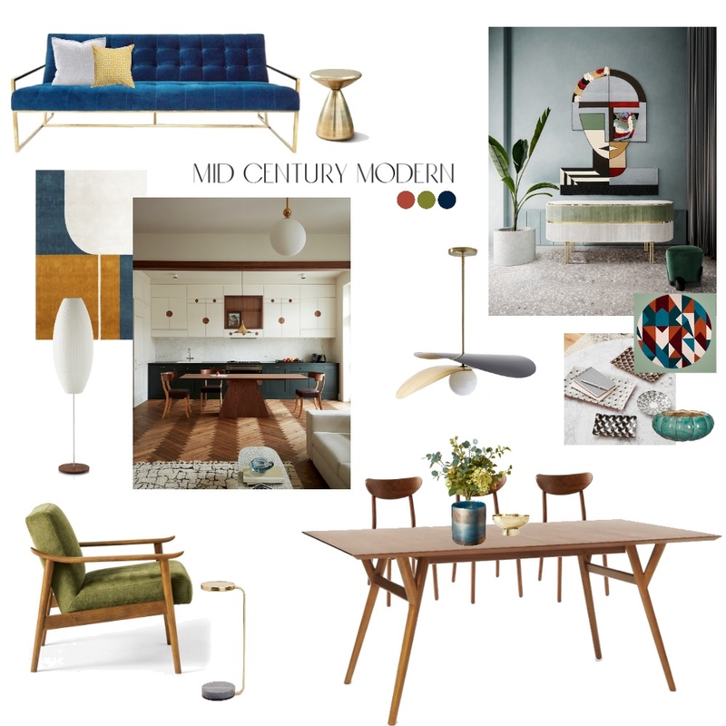 Mid Century Mood Board by Trianka on Style Sourcebook