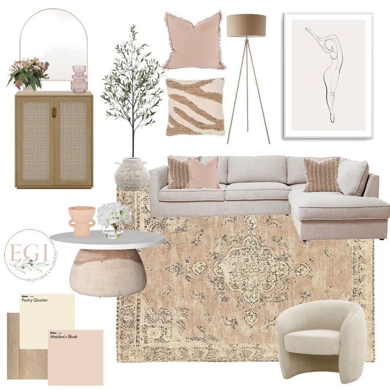 Relaxing Living Room Mood Board by Eliza Grace Interiors on Style Sourcebook