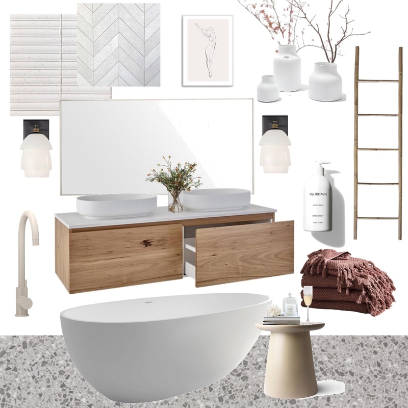 Bathroom clay Mood Board by Oleander & Finch Interiors on Style Sourcebook
