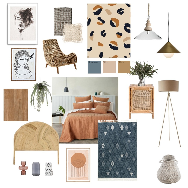 Boho Bedroom Mood Board by taylorherr on Style Sourcebook