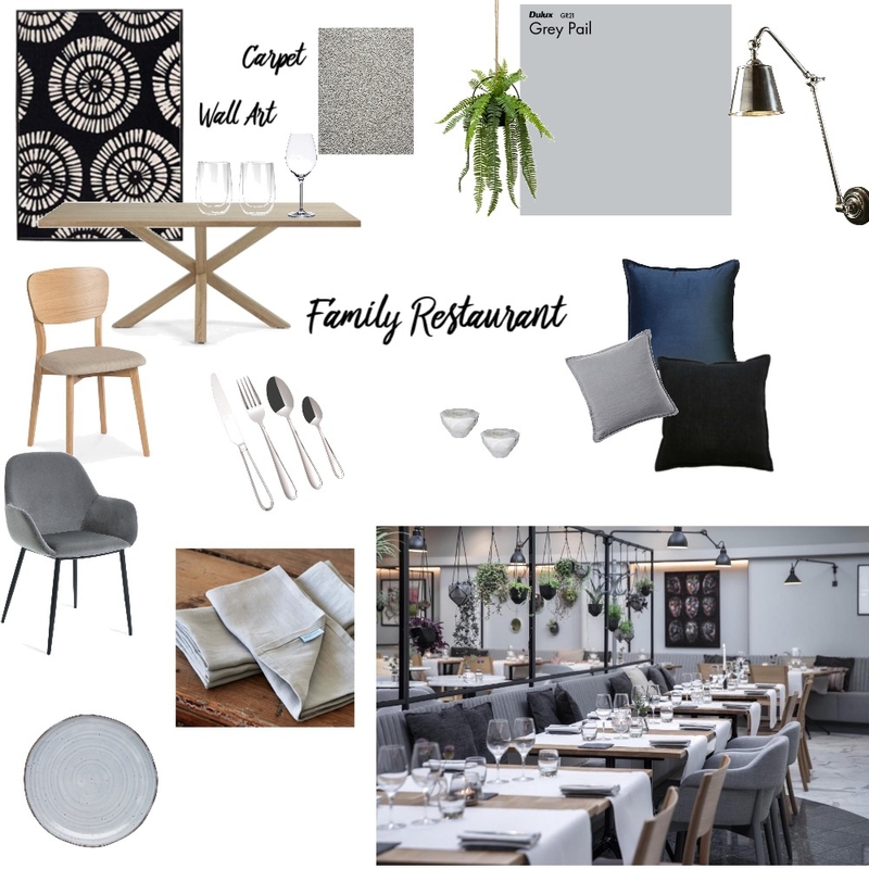 Family Restaurant Mood Board by Airlie Dayz Interiors + Design on Style Sourcebook