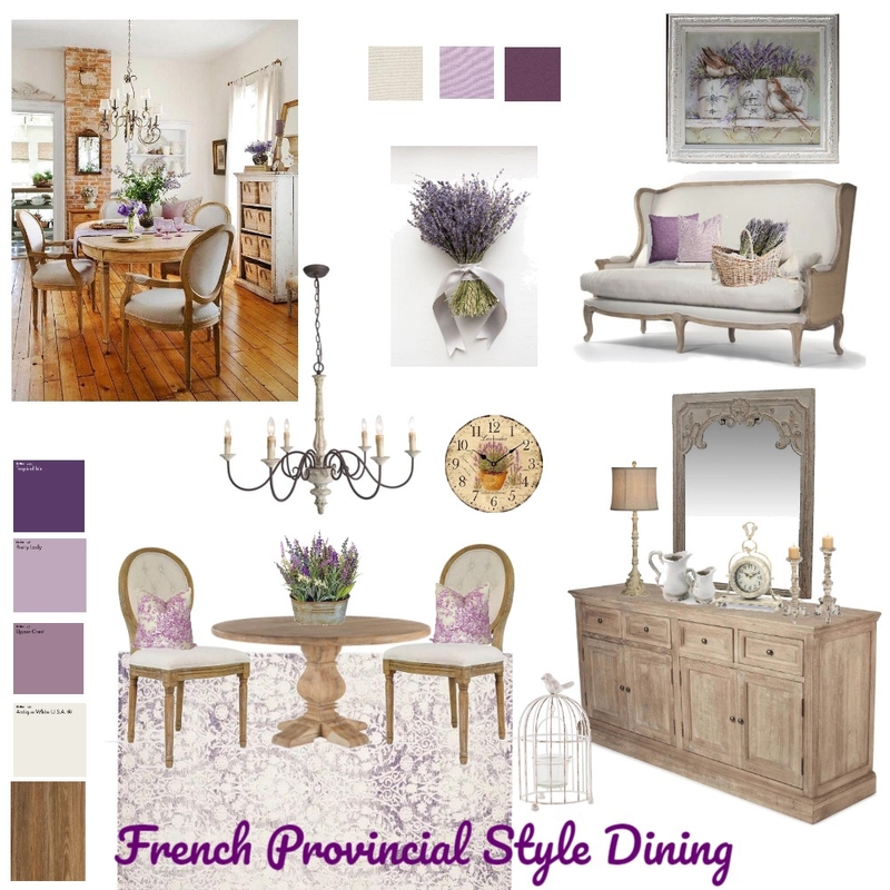 French Provincial Style Dining Mood Board by Amal Khalifa Al Suwaidi on Style Sourcebook