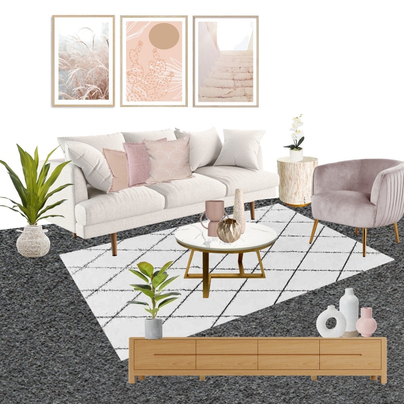 Luxo Living Lounge Room - pink Mood Board by stephc.style on Style Sourcebook