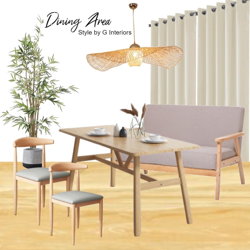 Japandi Dining Area Mood Board by Gia123 on Style Sourcebook