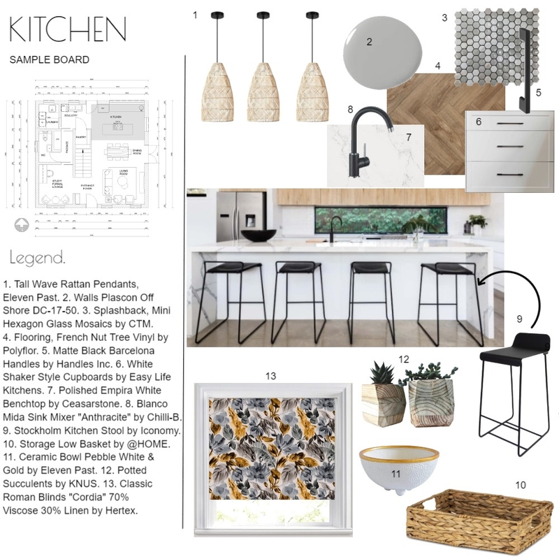 Kitchen Sample Board Mood Board by Michellie on Style Sourcebook