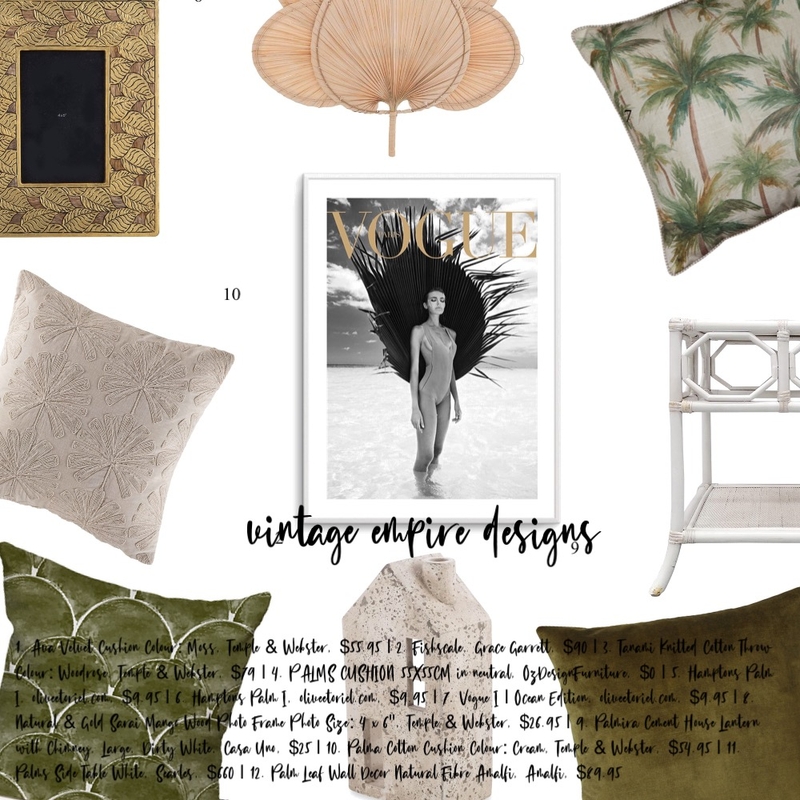 Miami Vibes Mood Board by Vintage Empire Designs on Style Sourcebook