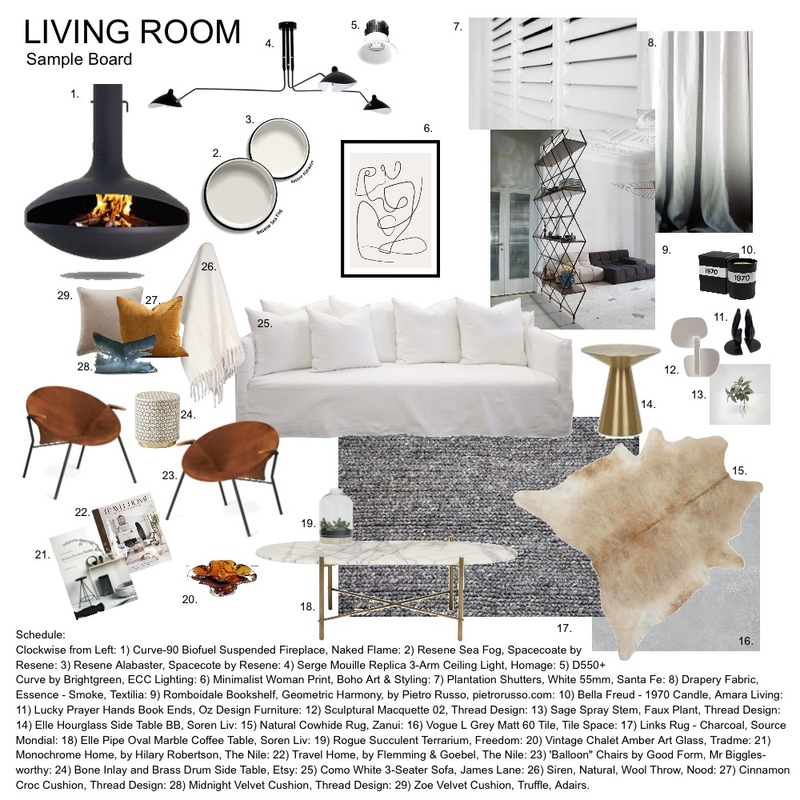 Living Room Mood Board by Helen Sheppard on Style Sourcebook