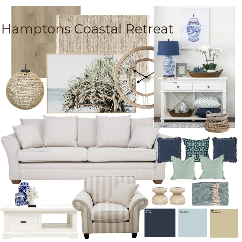 Hamptons Coastal Retreat Mood Board by Styled By Lorraine Dowdeswell on Style Sourcebook