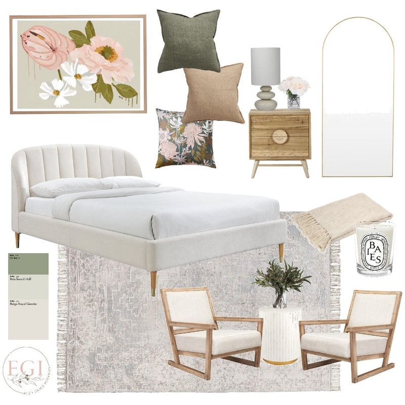 Dreamy Bedroom Mood Board by Eliza Grace Interiors on Style Sourcebook