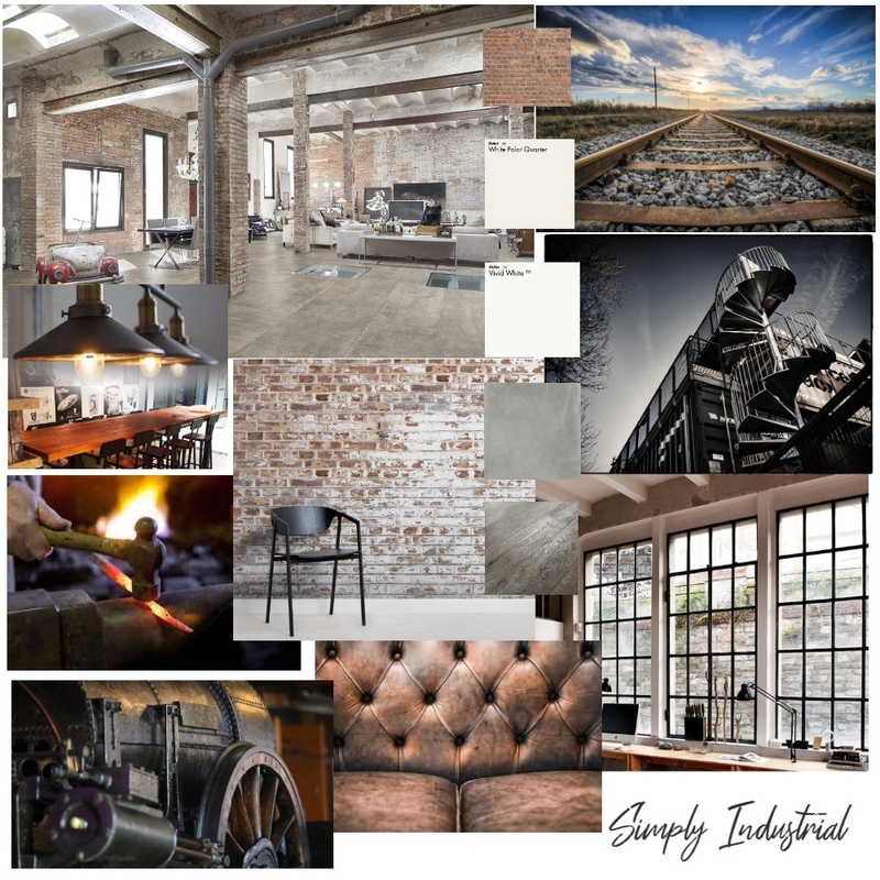 Simply Industrial Final Mood Board by JDesign on Style Sourcebook