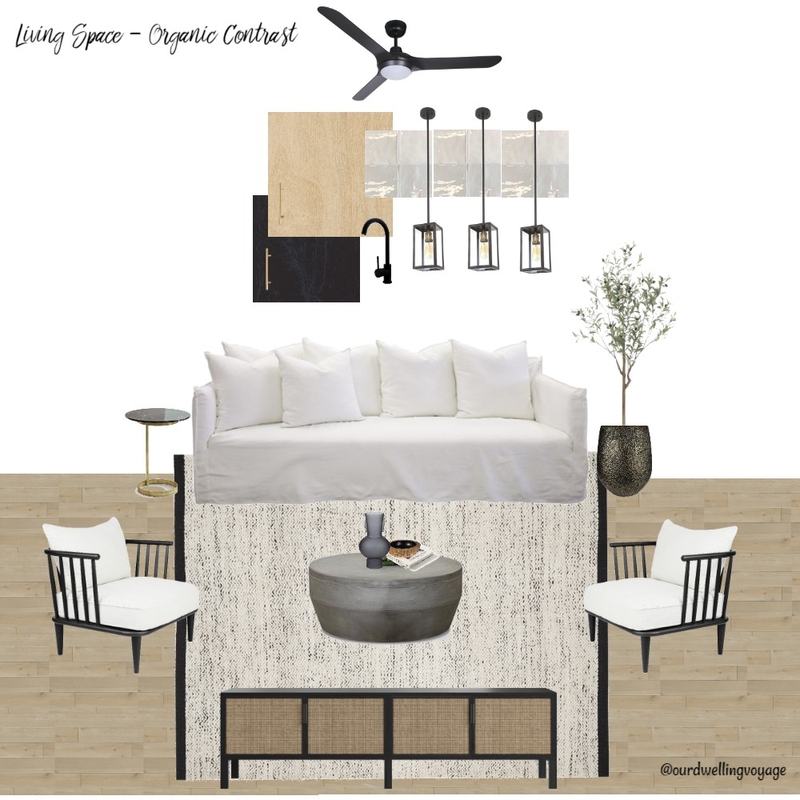 Living Space - Organic Contrast Mood Board by Casa Macadamia on Style Sourcebook