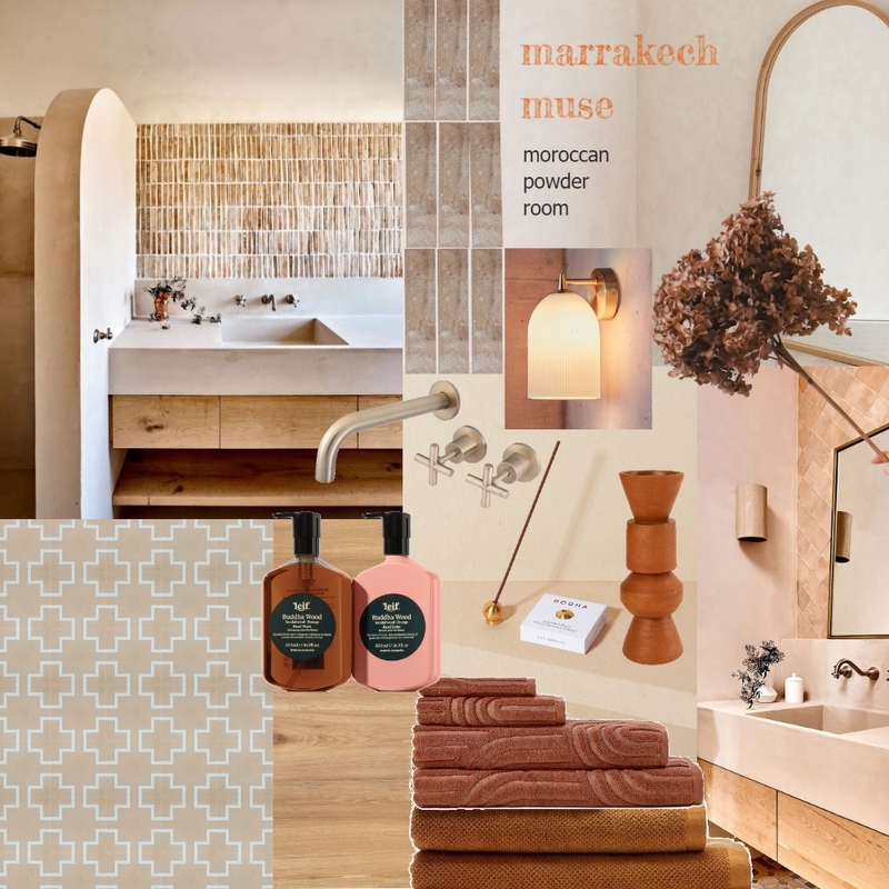 Moroccan Powder Room Mood Board by div777 on Style Sourcebook