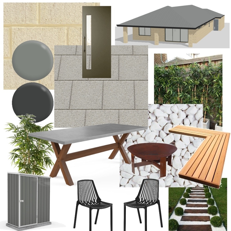 Rear Exterior and Landscaping Mood Board by Sancha Lee on Style Sourcebook