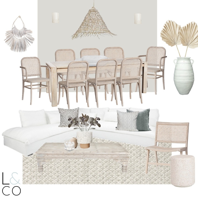 Living / Dining Concept Mood Board by Linden & Co Interiors on Style Sourcebook