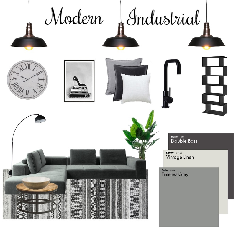 Modern Industrial Mood Board by Neville on Style Sourcebook