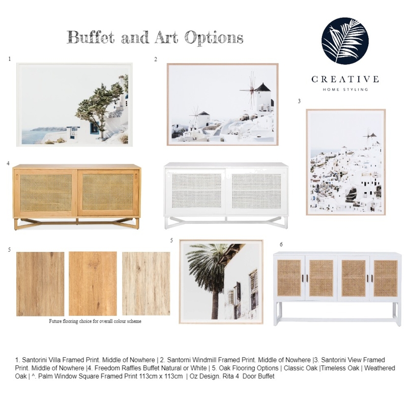 Buffet and Art Options Mood Board by CHStyling on Style Sourcebook