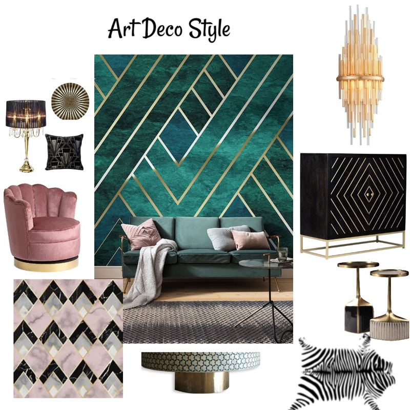 Art Deco Style Mood Board by lisabet on Style Sourcebook