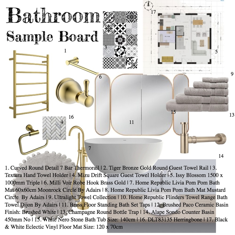 Bathroom Mood Board by Elle on Style Sourcebook