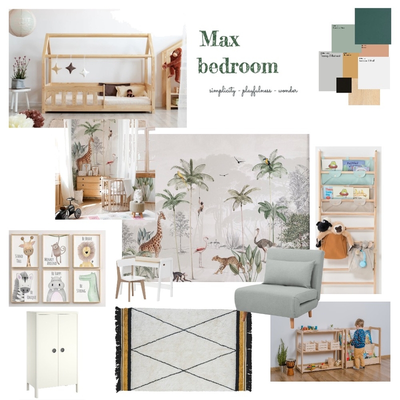 Max bedroom option 2 -jungle Mood Board by Olena Kharchenko on Style Sourcebook