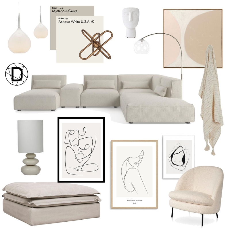 Contemporary Neutral Mood Board by Designingly Co on Style Sourcebook
