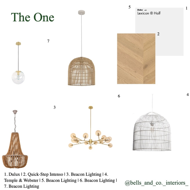 Pendant Light project Mood Board by Bells & Co. Interiors on Style Sourcebook