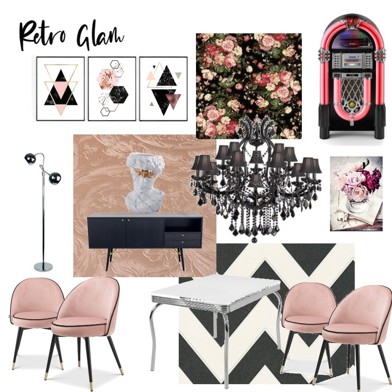 retro glam Mood Board by lisabet on Style Sourcebook