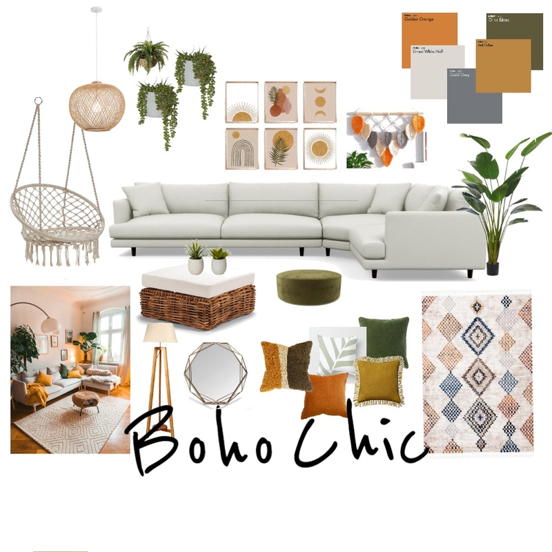 Boho Chic Living Room Mood Board by SVEN on Style Sourcebook