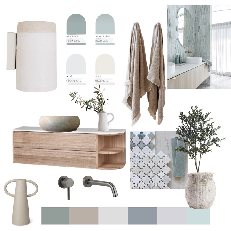 Mediterranean Bathroom Mood Board by Oleander & Finch Interiors on Style Sourcebook