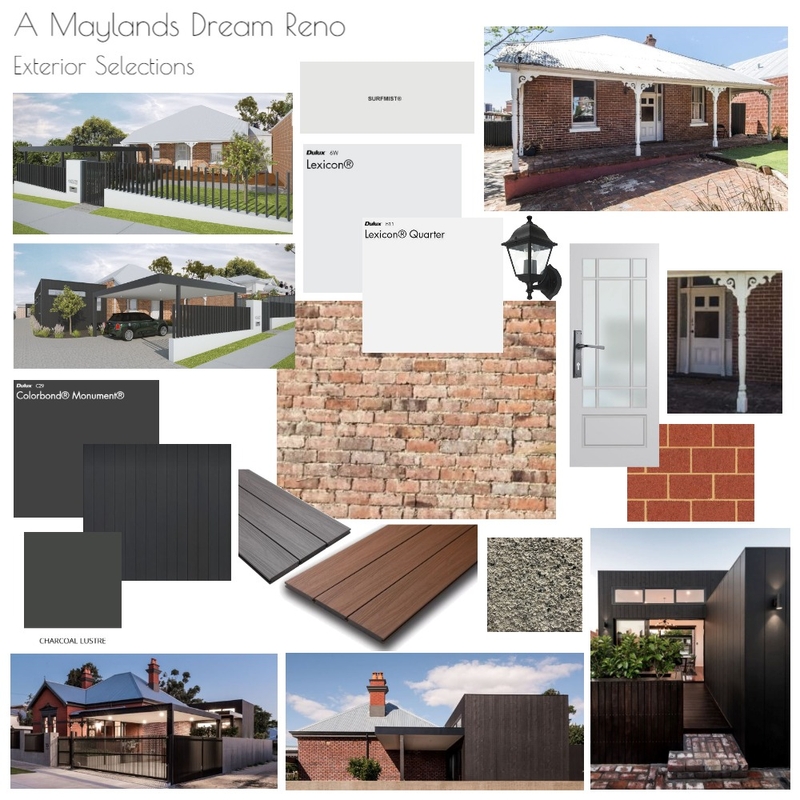 A Maylands Dream Reno - External Selections Mood Board by klaudiamj on Style Sourcebook