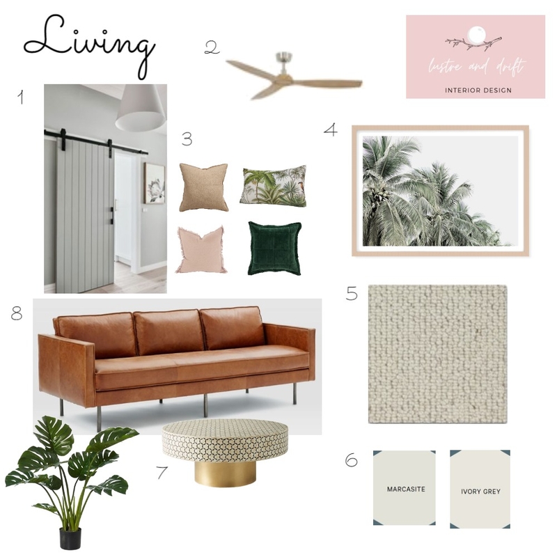 Living Mood Board by lustreanddrift on Style Sourcebook