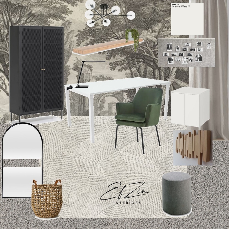 Modern Nostalgia Home office Mood Board by EF ZIN Interiors on Style Sourcebook