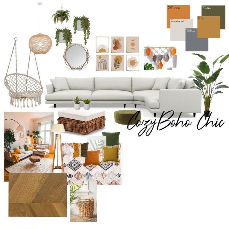Boho Chic Living Room Mood Board by SVEN on Style Sourcebook