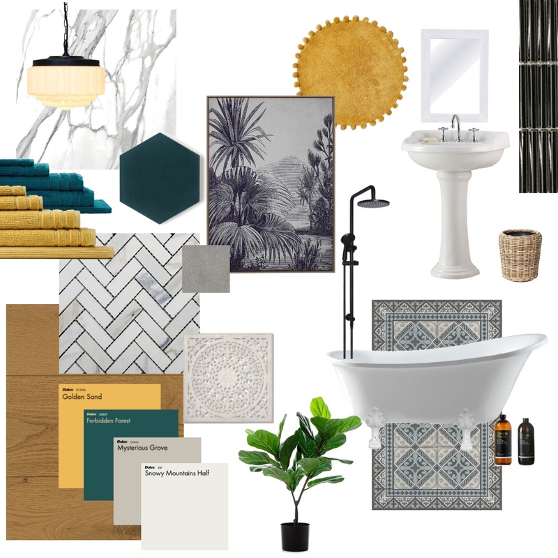 teal and gold Mood Board by jessicae on Style Sourcebook