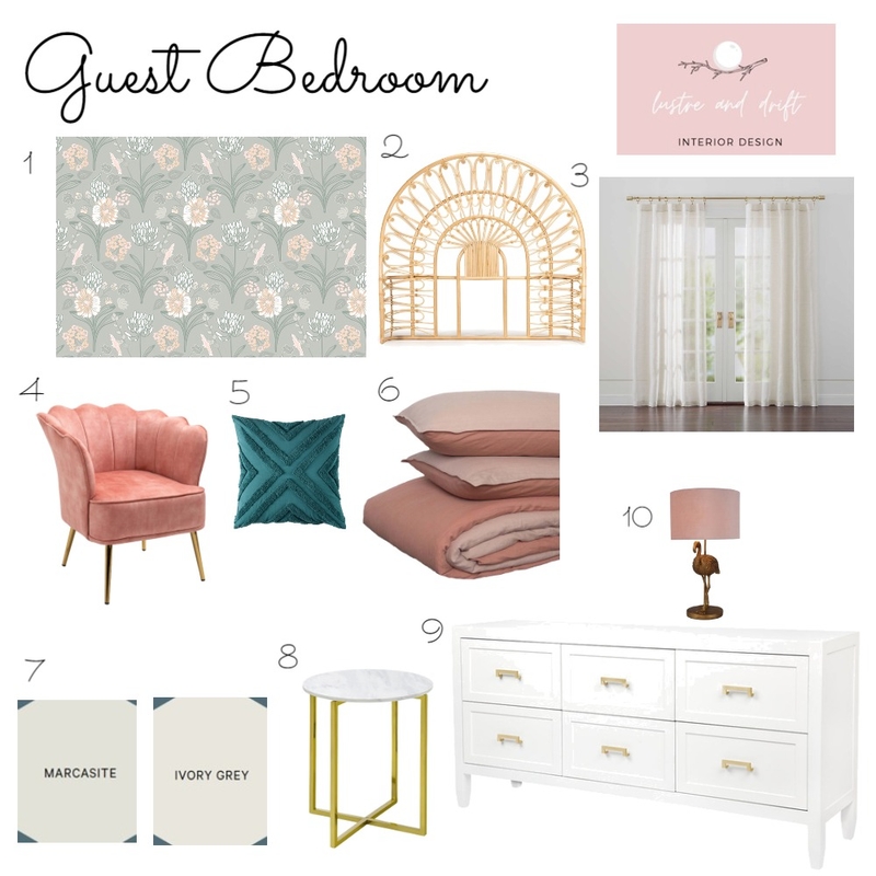 Guest bedroom Mood Board by lustreanddrift on Style Sourcebook