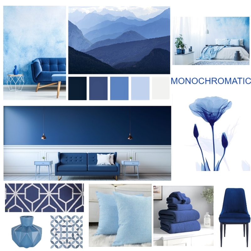Blue MONO Mood Board by Uyanga on Style Sourcebook