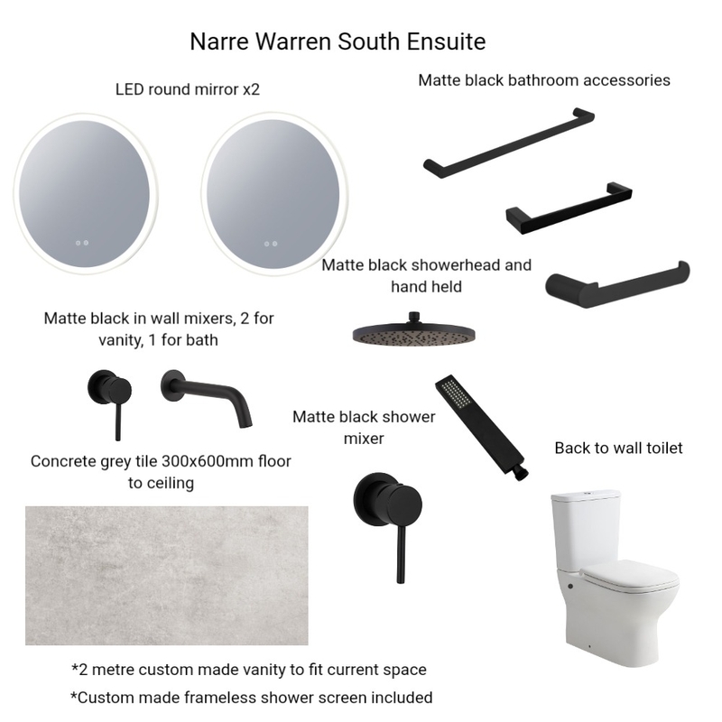 Narre Warren South Ensuite Mood Board by Hilite Bathrooms on Style Sourcebook