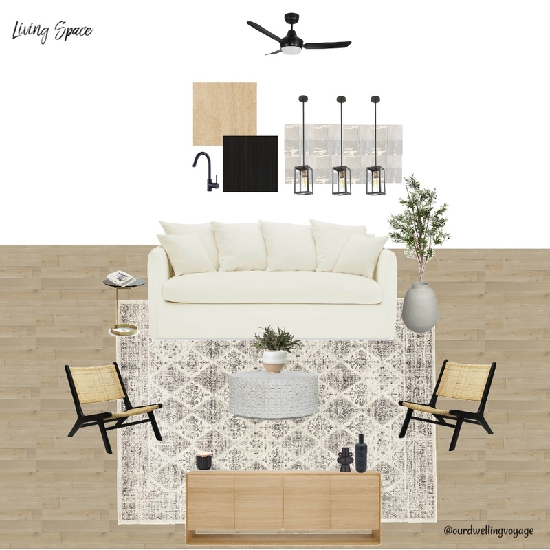 Living Space - Ecru Rattan Mood Board by Casa Macadamia on Style Sourcebook